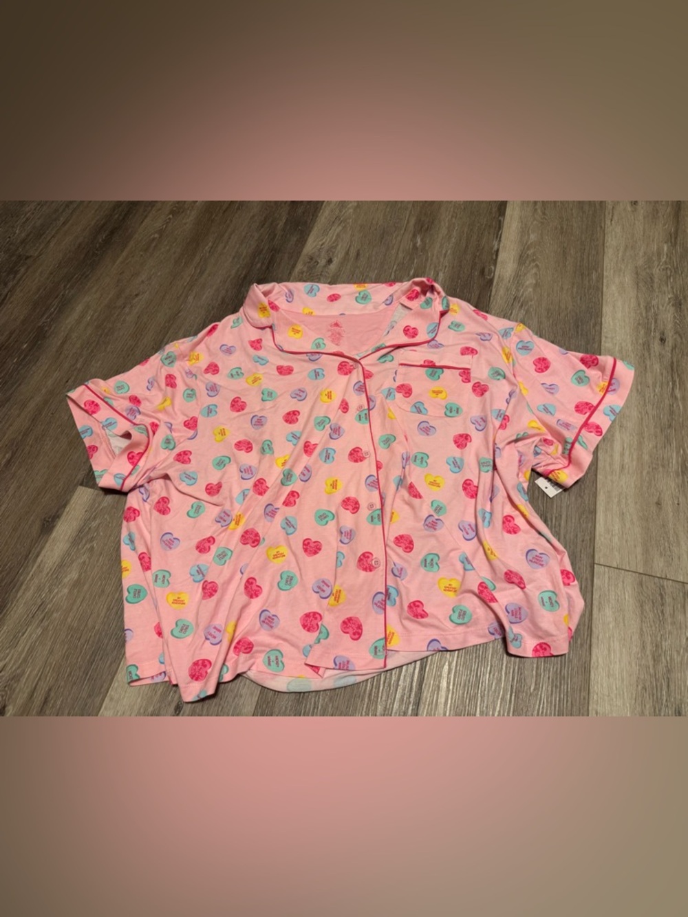 READ CAREFULLY! Disney Parks Valentines PJ’s Short Sleeve Top 2X Pants 3X NWT! - Picture 5 of 10